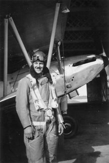 Airman in flying kit