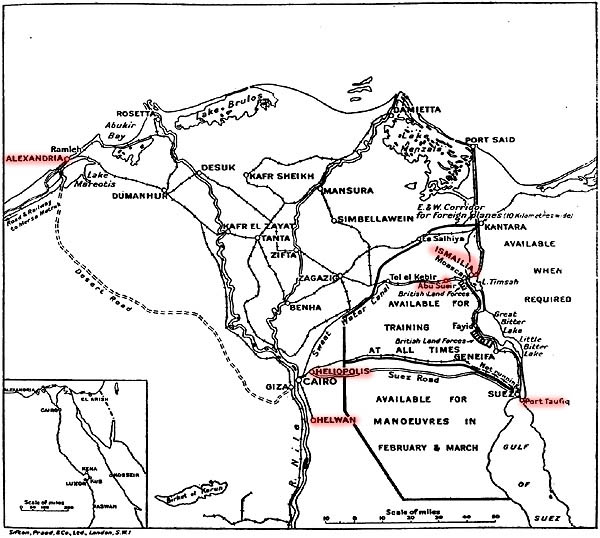 Suez map 1937 highlights